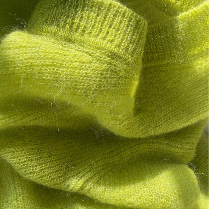 PULL MOHAIR VERT FLUO