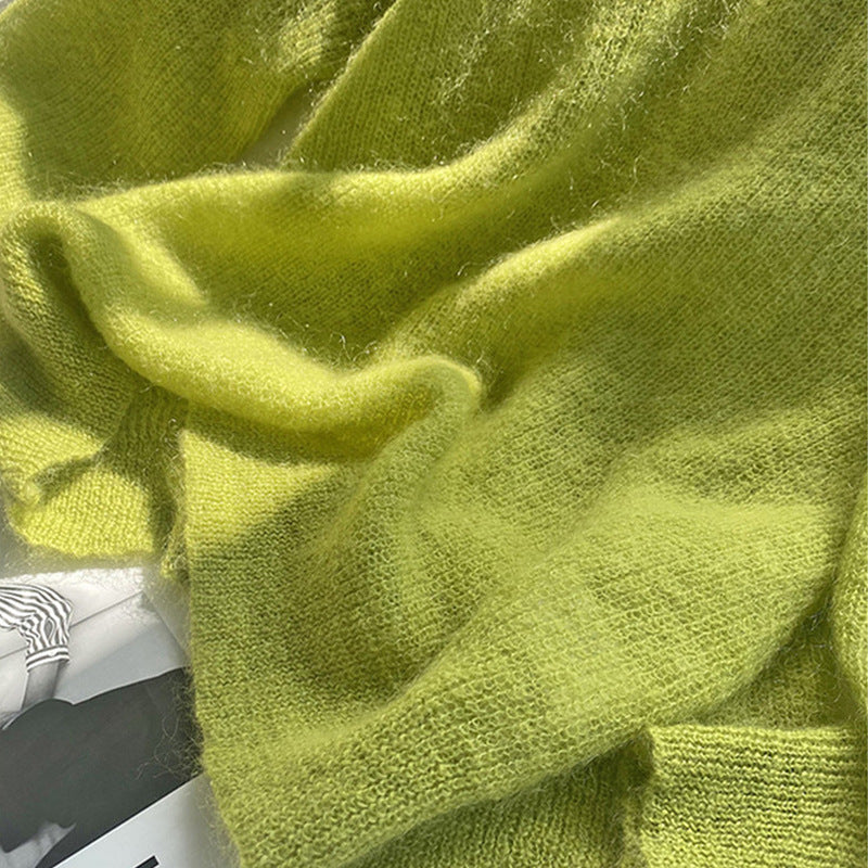 PULL MOHAIR VERT FLUO